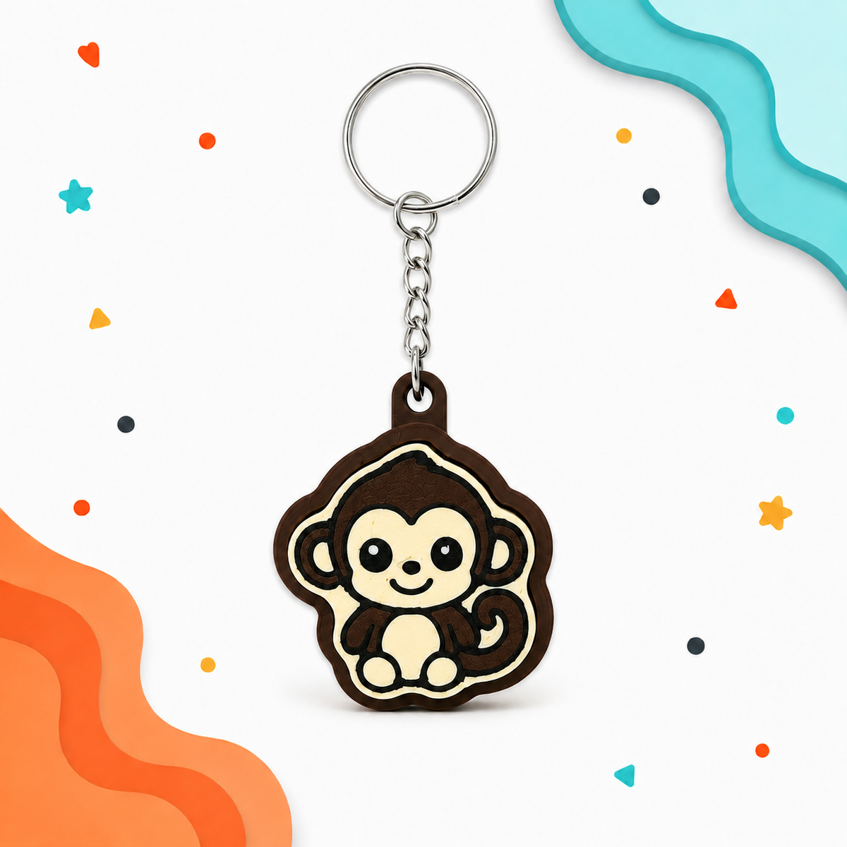 Milo the Monkey Clicker Keychain | 3D Printed Fidget Toy